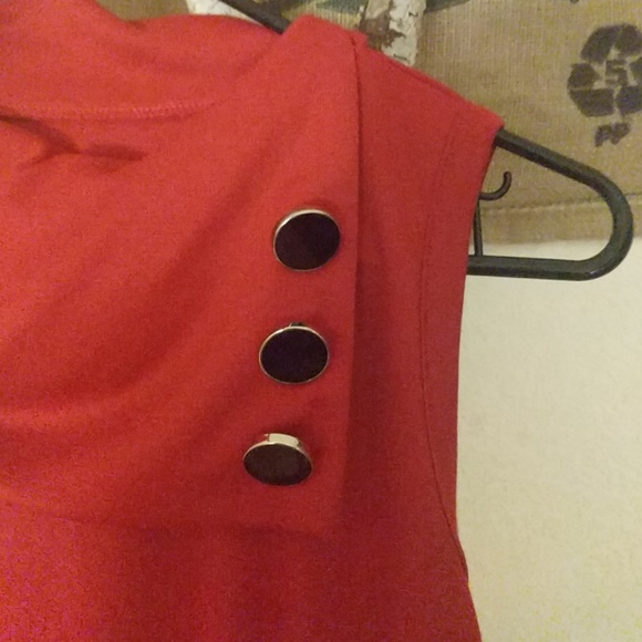 Super Cute Red Dress from ModCloth with pockets - Picture 2 of 3